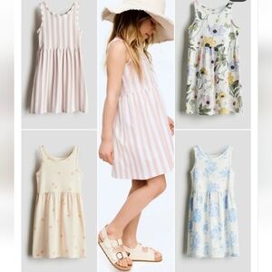 Bundle Of 2 Candy Cane GAP Kids Pink and White Striped Matching Dress Size 8&10